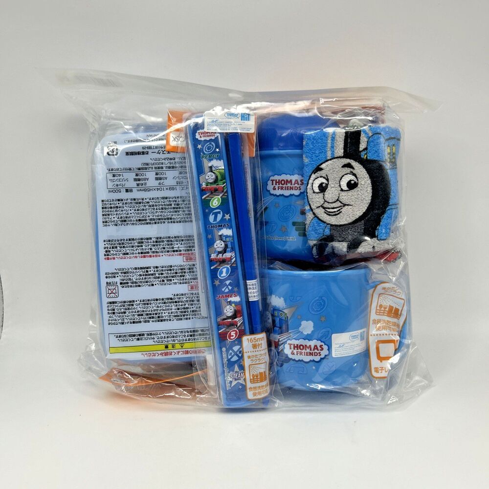 NEW Thomas & Friends Bento Lunch Box Set OSK Japan Mug Chopsticks Towel Sealed